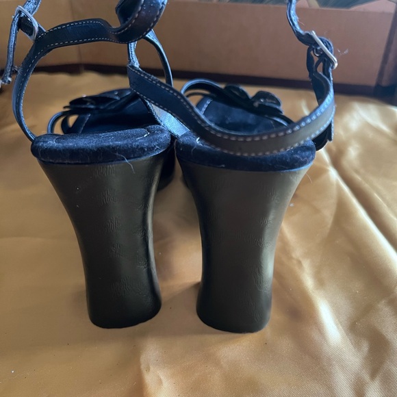 y2k leather and velvet sandals - Picture 3 of 6